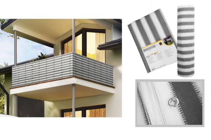 ระเบียง Hdpe Shade Net 0.9x5m UV Sail Finishing 4